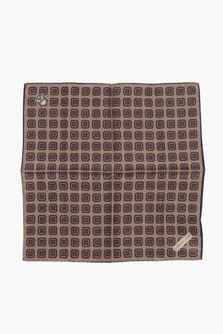 Silk Pocket Square with Geometric Pattern