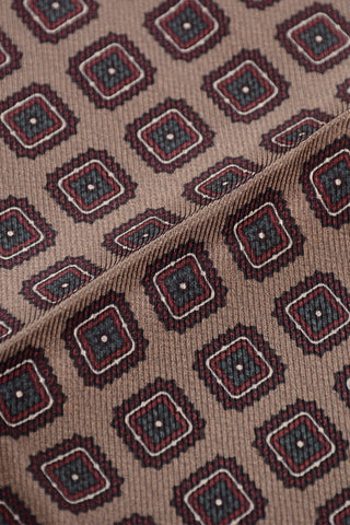 Silk Pocket Square with Geometric Pattern