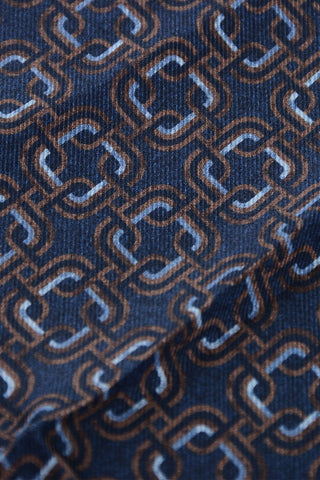 Einstecktuch aus Seide mit geometrischem Muster
