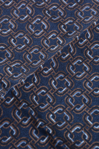 Seiden-Einstecktuch mit geometrischem Muster