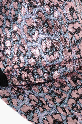 Metallic Effect Animal Patterned Trucker Cap