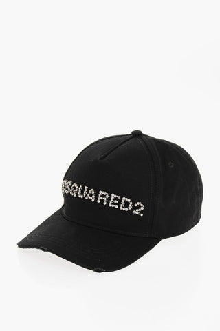Solid Color Cap with Rhinestone Embellished Logo