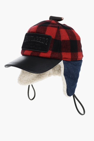 Cappello Baseball in Misto Lana a Quadri 
