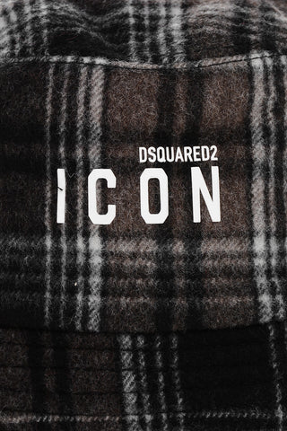 ICON Cappello Bucket Motivo Plaid Reversibile 