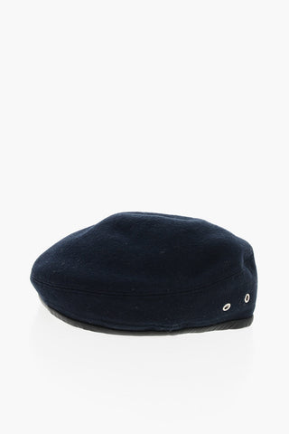 Solid Color Wool Felt Basque with Leather Edge