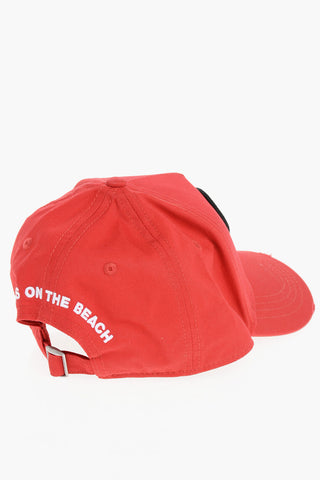 Cotton Twill Cap with Heart Embroidery