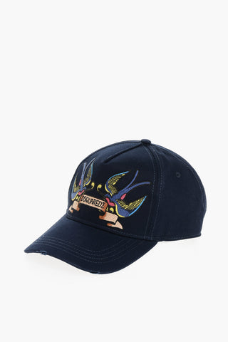 Embroidered Cotton Gabardine Cap