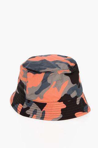 Cappello Bucket in Nylon a Motivo Camouflage 