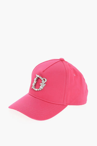 Cappello da Baseball in Twill di Cotone con Monogram Gioiello