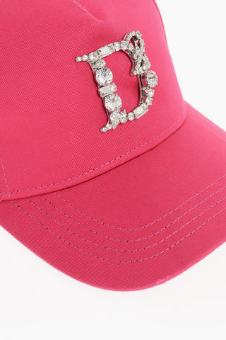 Cappello da Baseball in Twill di Cotone con Monogram Gioiello