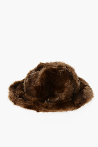 Solid Faux Fur Bucket Hat
