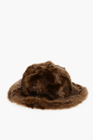 Solid Faux Fur Bucket Hat
