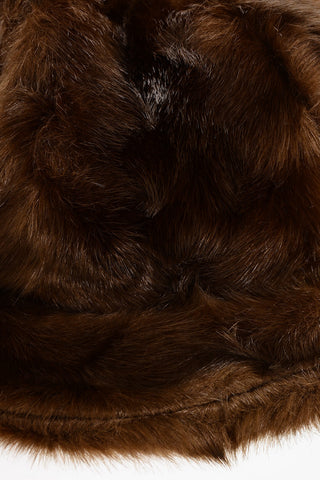 Solid Faux Fur Bucket Hat