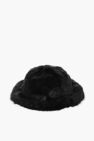 Solid Faux Fur Bucket Hat