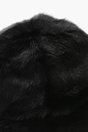 Solid Faux Fur Bucket Hat