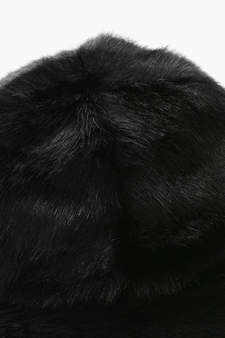 Solid Faux Fur Bucket Hat