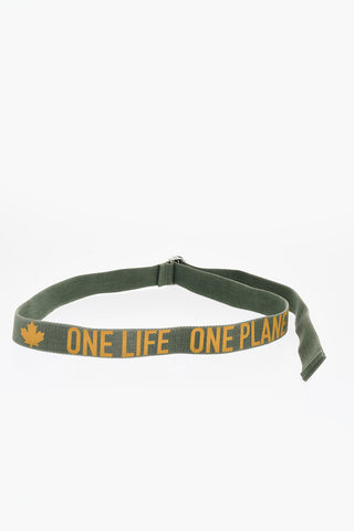 무지 벨트 ONE LIFE ONE PLANET D-링 버클 40mm