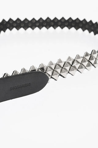 Cintura in Pelle Borchiata 25mm