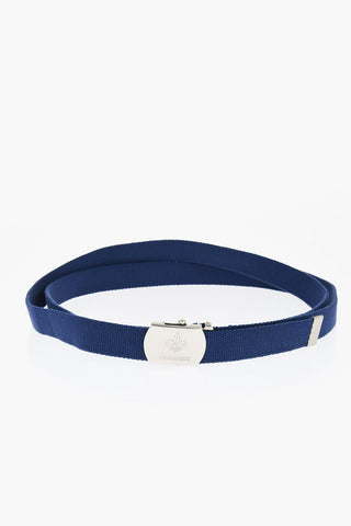 Solid Color Fabric Belt with Military Buckle 30mm