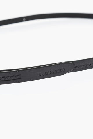 Solid Color Leather Skinny Belt 10mm
