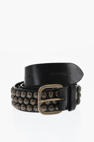 Studded Leather Belt 40mm
