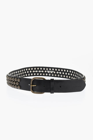 Studded Leather Belt 40mm
