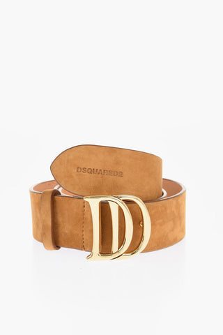 Suede Belt with Golden DD Buckle 40mm
