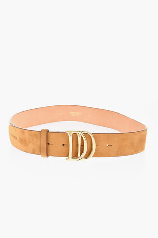 Suede Belt with Golden DD Buckle 40mm