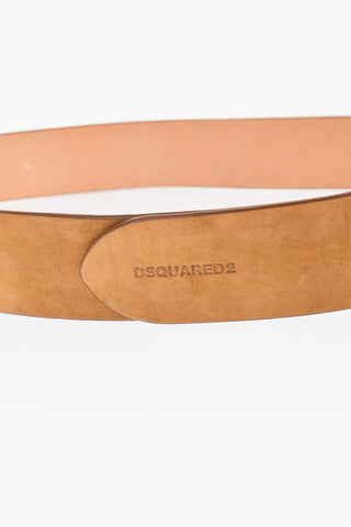 Suede Belt with Golden DD Buckle 40mm