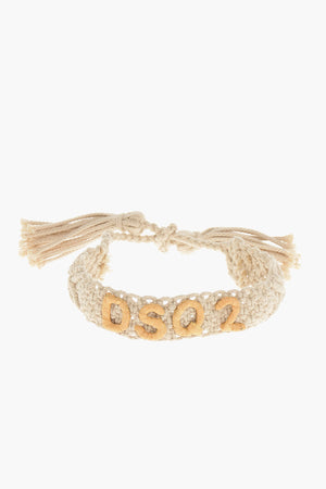 Braccialetto in Crochet con Nappine e Monogram in Rilievo