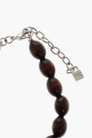 Half-Charms and Half Wooden-Bead Bracelet