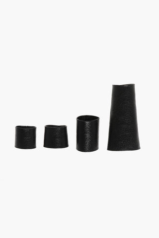 Faux Leather Rings Set