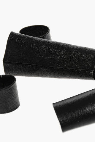 Faux Leather Rings Set