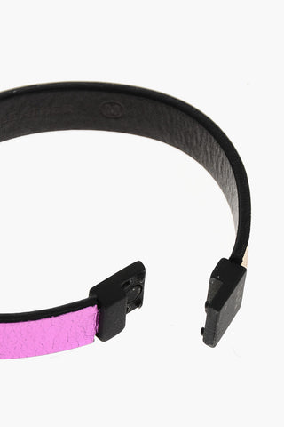 Leather Bracelet with Metallic Details