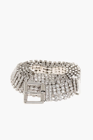 Slim Belt Embellished with Jewelry 25mm