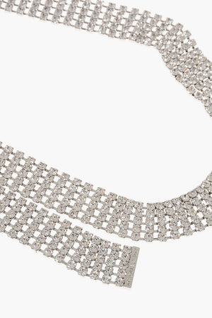 Slim Belt Embellished with Jewelry 25mm