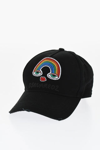 Cappello da Baseball Effetto Vintage Ricamato
