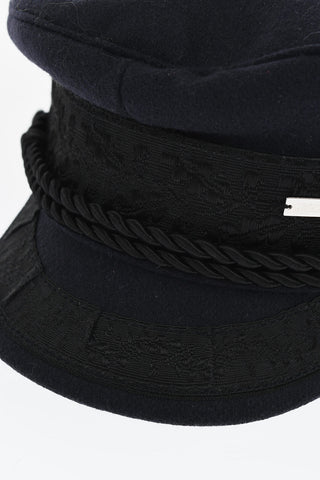 Wool and Nylon Baker Boy Hat
