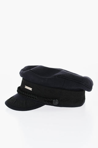 Wool and Nylon Baker Boy Hat