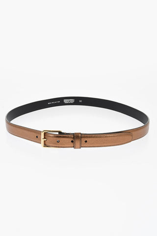 Lamé Leather Belt with 25mm Gold Buckle