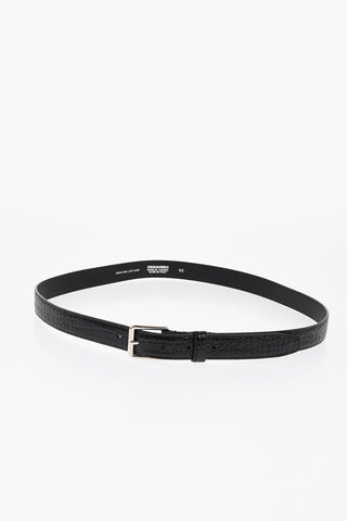 Crocodile Effect Leather Belt 25mm