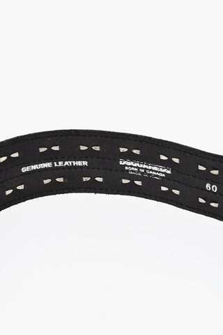 스터드 장식 가죽 벨트 40mm