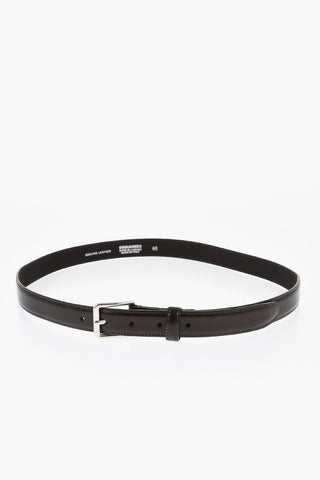 Solid Color Brushed Leather Belt 25mm