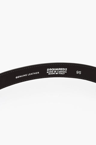 Solid Color Brushed Leather Belt 25mm