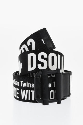 Logo Fabric Belt with 40mm Roller Buckle