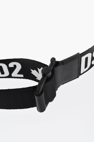 Logo Fabric Belt with 40mm Roller Buckle