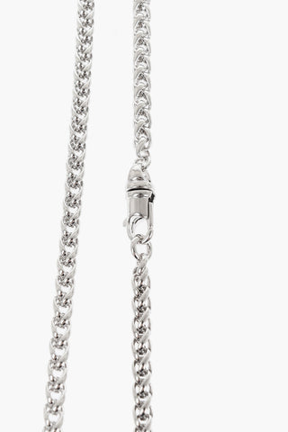 Metal Necklace with Floral-Design Pendant Embellished with Strass
