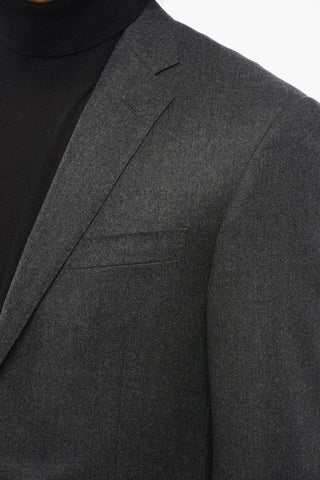 Wool ACADEMY Single Breasted Blazer With Flap Pocketd
