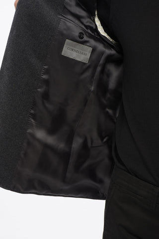 Wool ACADEMY Single Breasted Blazer With Flap Pocketd