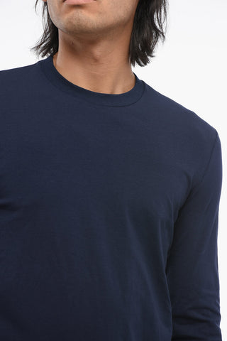 T-Shirt a Maniche Lunghe in Misto Cotone